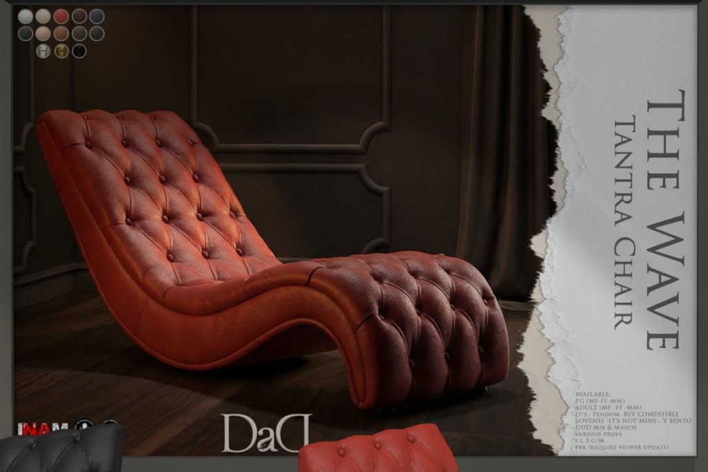 The Wave Tantra Chair, L$480-L$2180 each