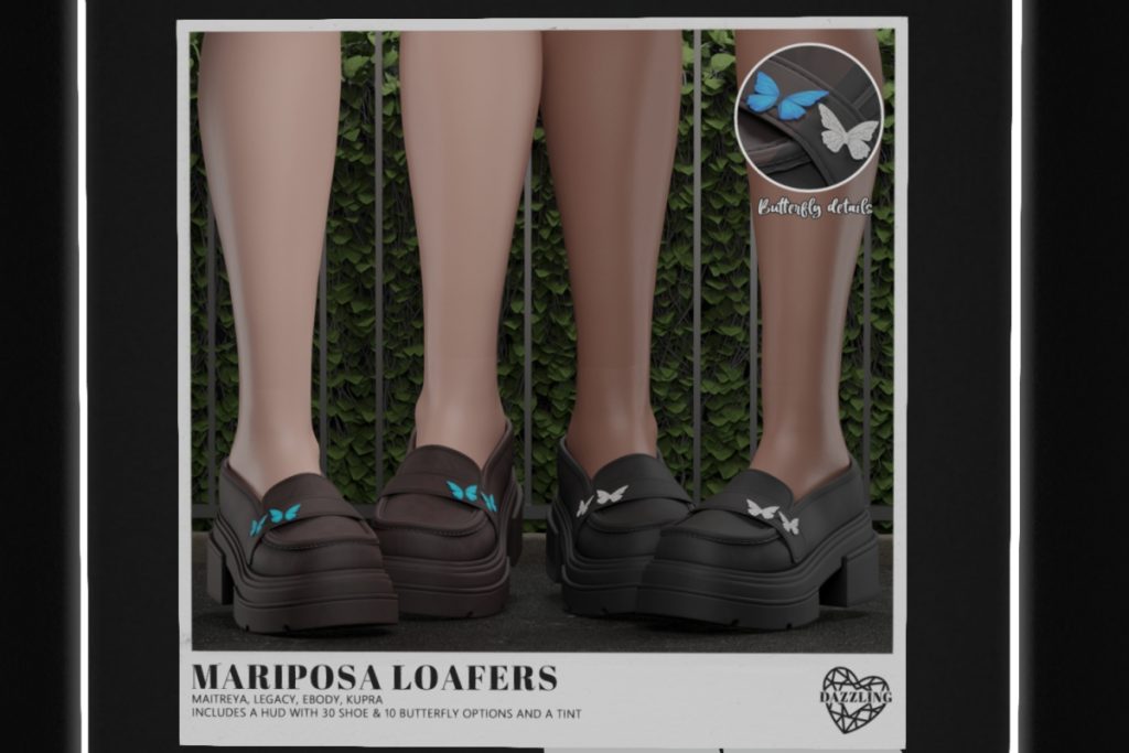 Mariposa Loafers - Inithium/Legacy/MaitreyaX/Reborn, L$429