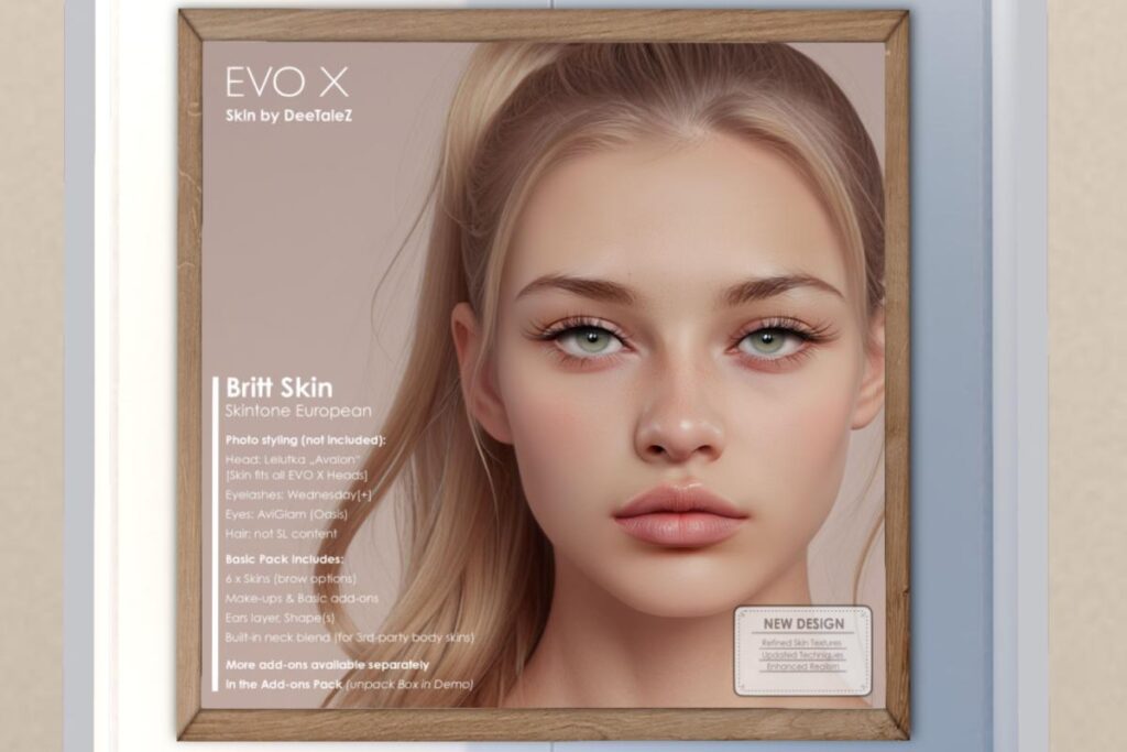 Britt Skin &amp; Add On Pack - EvoX, L$299-L$998 each/L$2999 FP