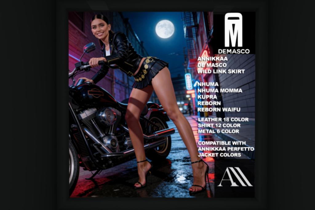 Annikkaa Wild Link Skirt - Inithium/Legacy/Nhumana/Reborn/+mods, L$799 each