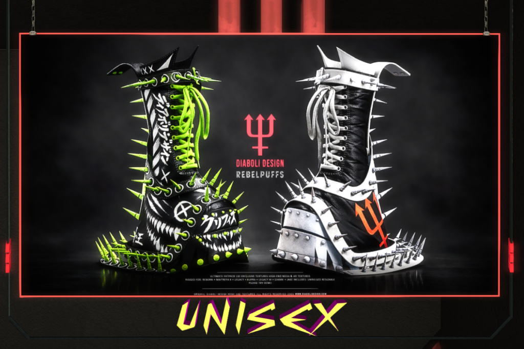 RebelPuffs Shoes - Gianni/Inithium/Jake/Legacy F+M/MaitreyaX/Reborn/Unrigged/+mods, L$999