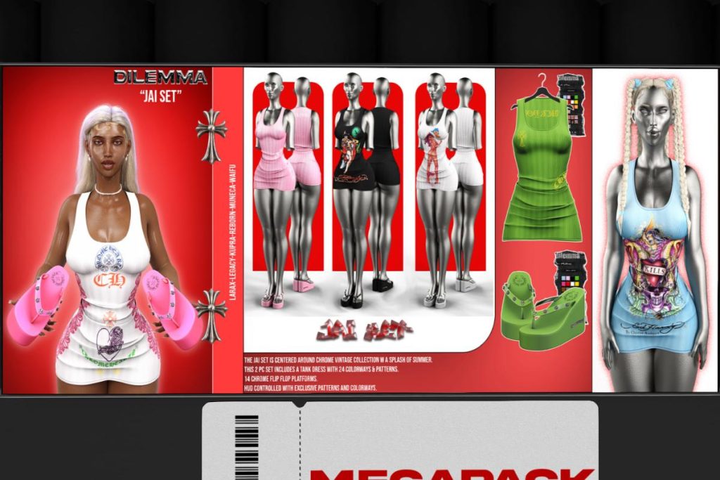 Jai Dress &amp; Plat - Inithium/Legacy/MaitreyaX/Reborn/Yentements/+mods, L$349 each/L$1499 each FP/L$2000 MP