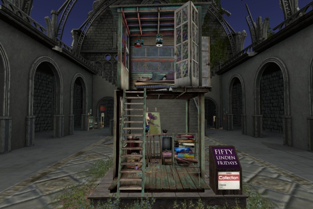 Backyard Art Studio	<a href="http://maps.secondlife.com/secondlife/Death%20Row/113/208/22" target="_blank">Teleport</a>