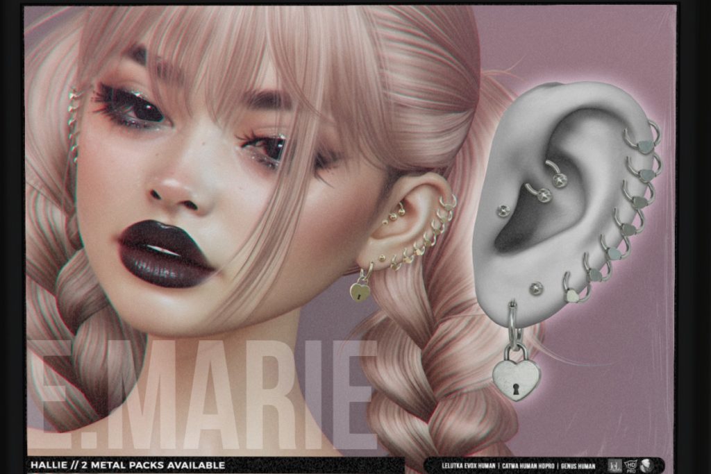 Hallie Earrings - CatwaX/EvoX/Genus, L$299 each