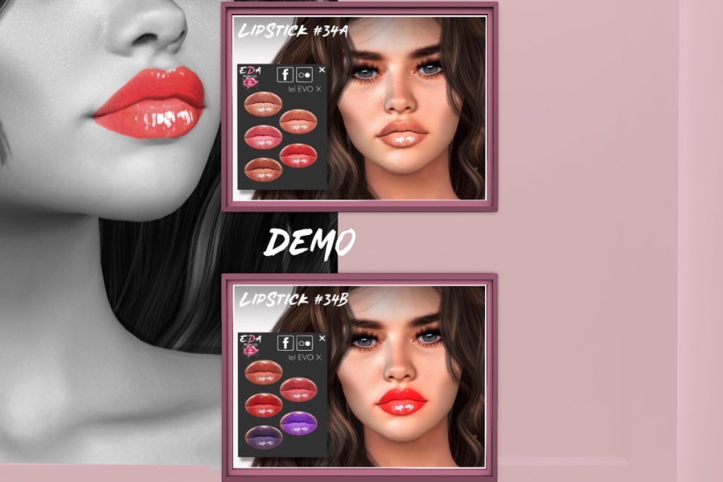 Lipstick #34A - EvoX, L$149 | Lipstick #34B - EvoX, L$149