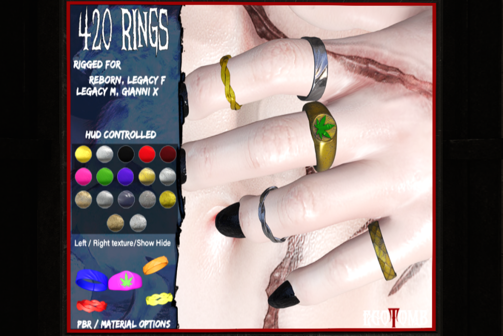 420 Rings - GianniX/Legacy F+M/Reborn, L$250