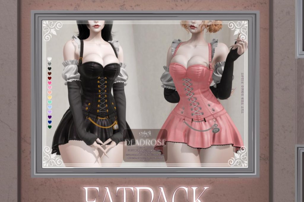 Deadrose Dress &amp; Sleeves - Reborn/+mods, L$299 each/L$999 FP