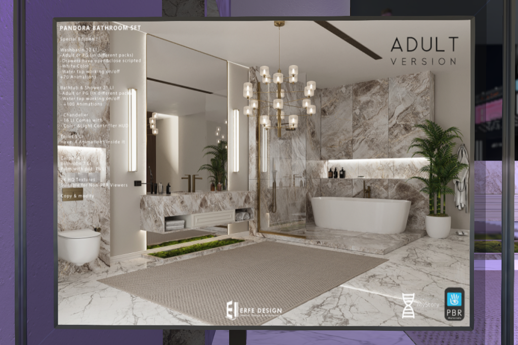 Pandora Adult Bathroom Set, L$3490