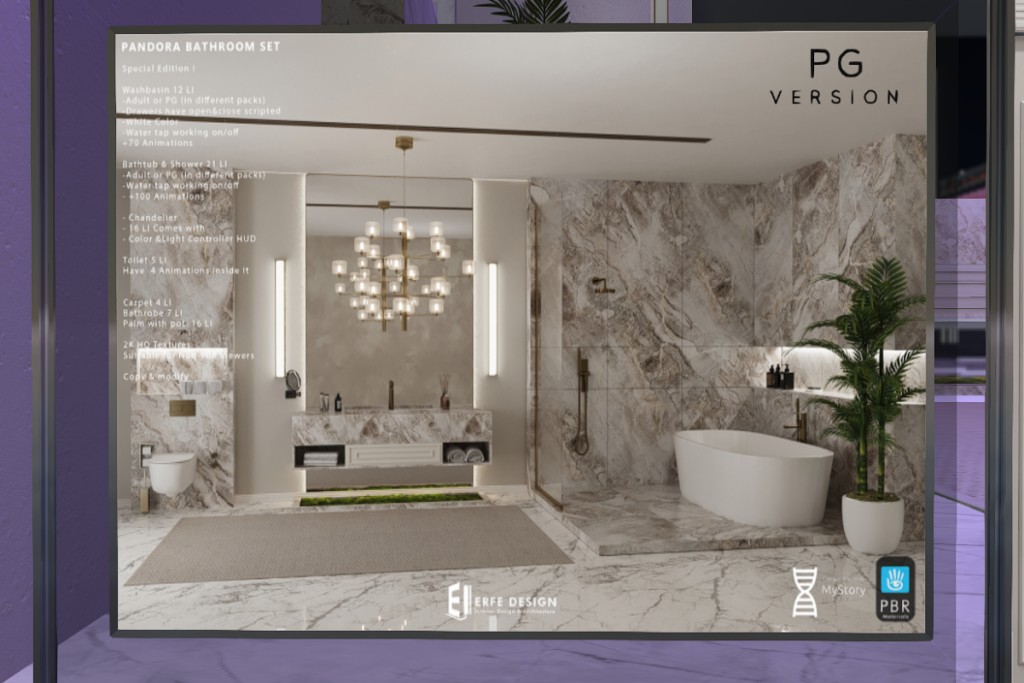 Pandora PG Bathroom Set, L$2990