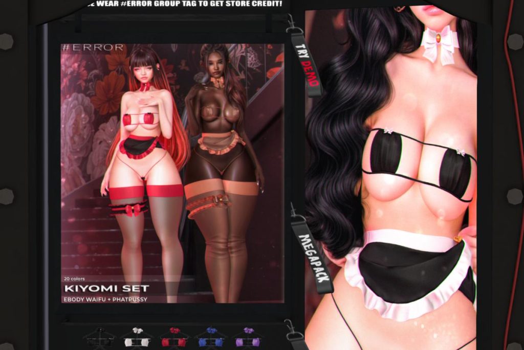 Kioymi Set - Reborn/+mods, L$199-L$249 each/L$999-L$1299 each FP/L$1699 MP