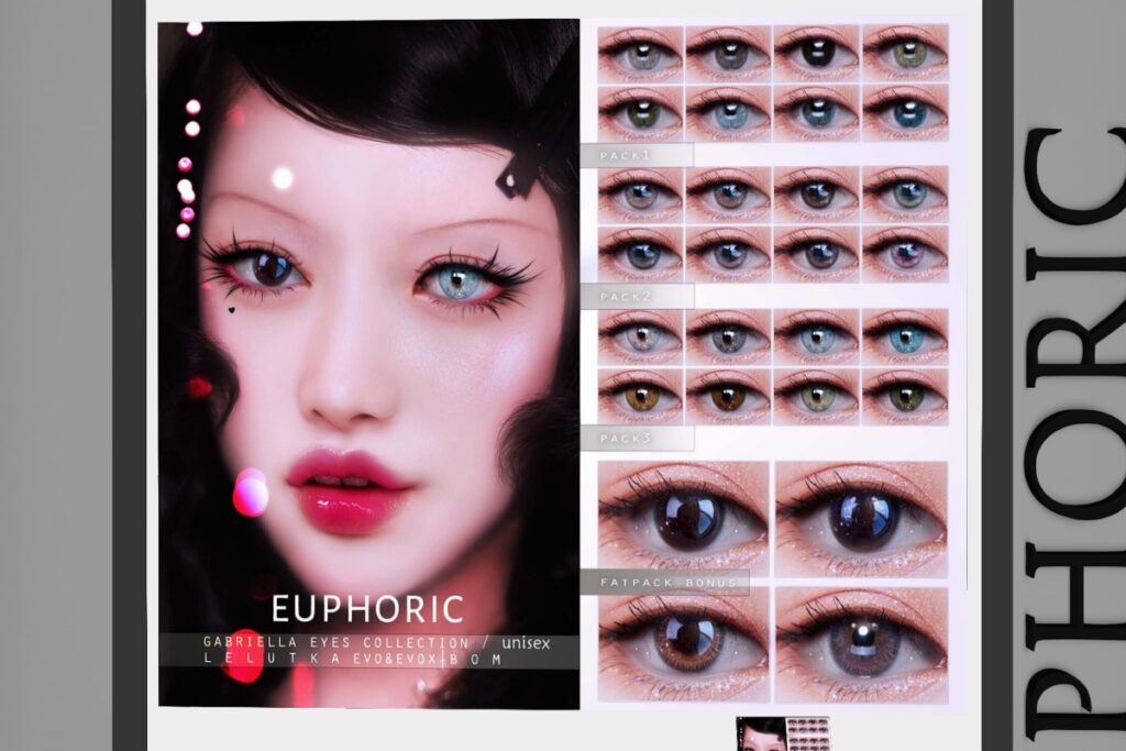 Gabriella Eyes Collection - Evo/EvoX, L$380 each/L$1100 FP