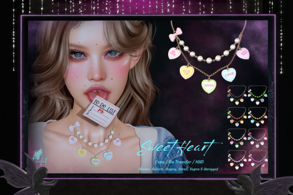 Sweetheart Necklace - Inithium/Legacy/MaitreyaX/Nhumana/Reborn, L$199
