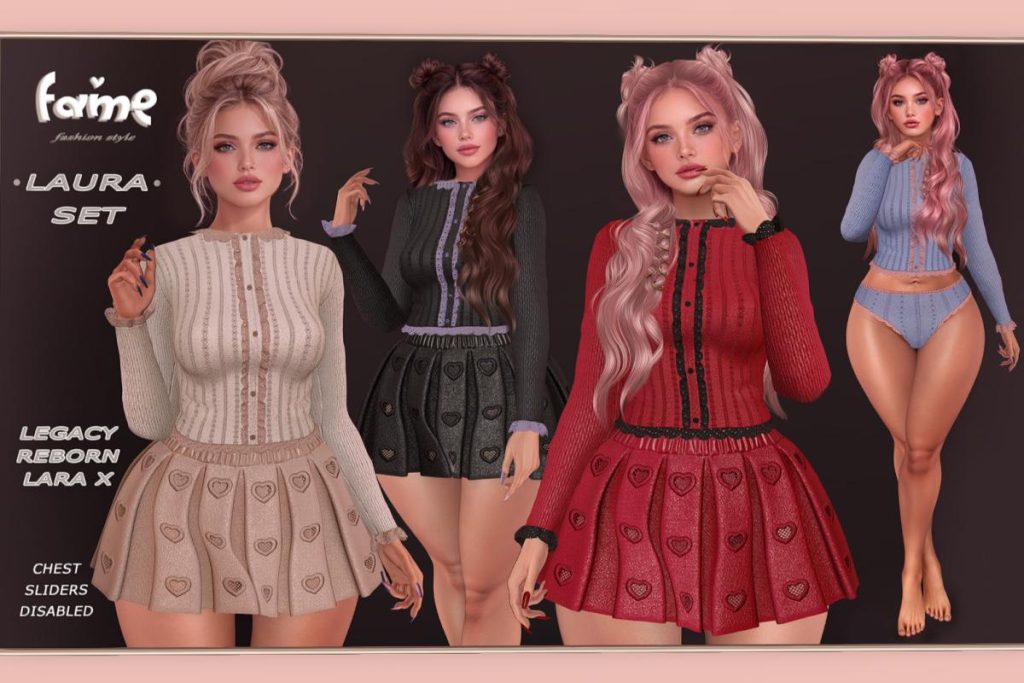 Laura Set - Legacy/MaitreyaX/Reborn, L$120-L$150 each/L$850 FP