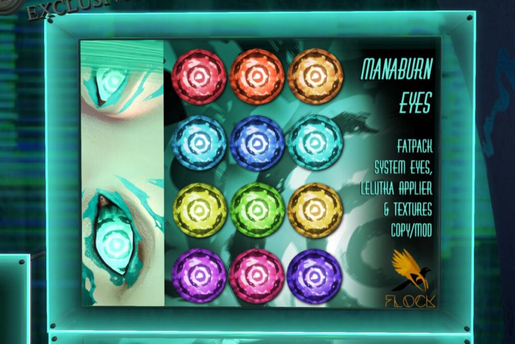 Manaburn Eyes - BOM/Lelutka, L$400