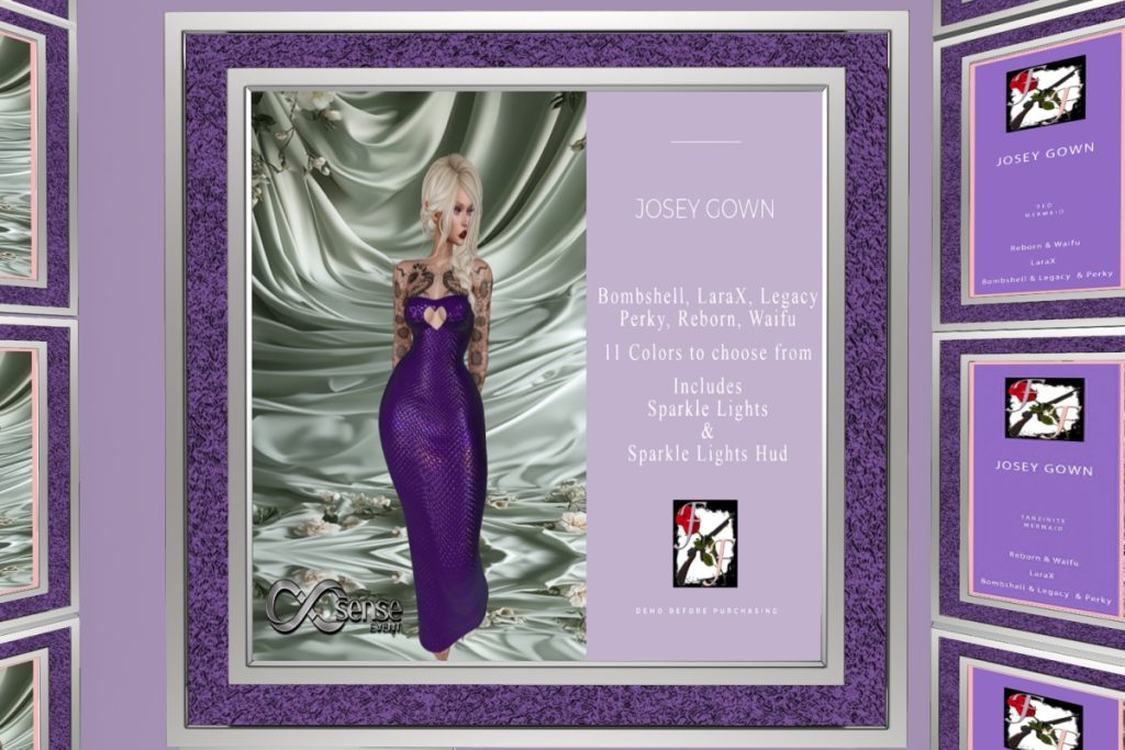 Josey Gown - Legacy/MaitreyaX/Reborn/+mods, L$400 each