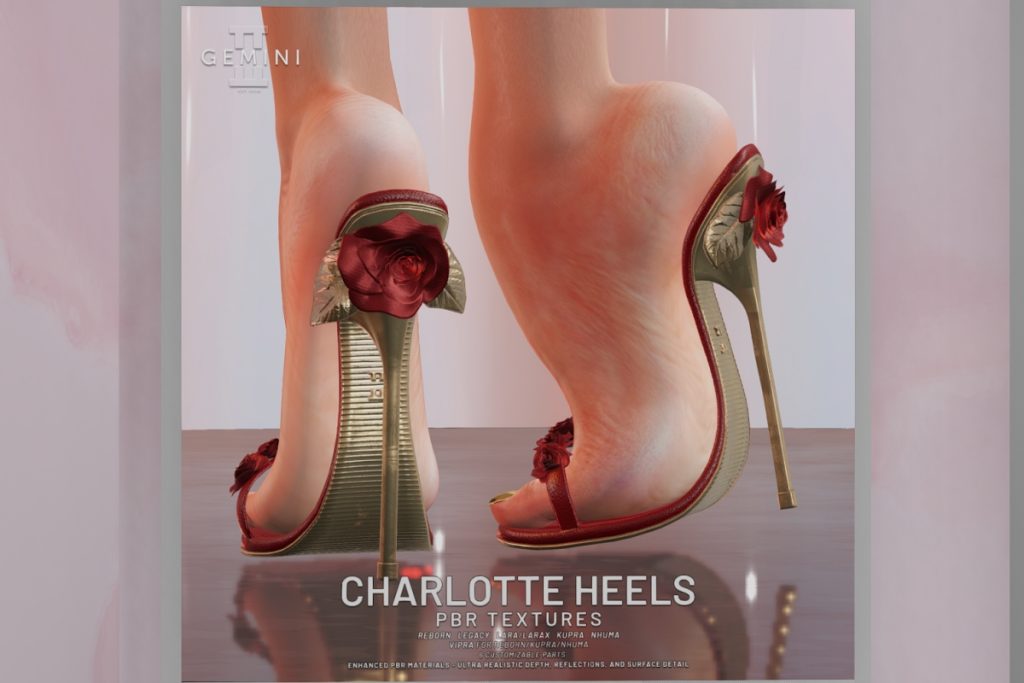 Charlotte Heels - Inithium/Legacy/Maitreya/Nhumana/Reborn/+mods, L$499 each/L$699 FP