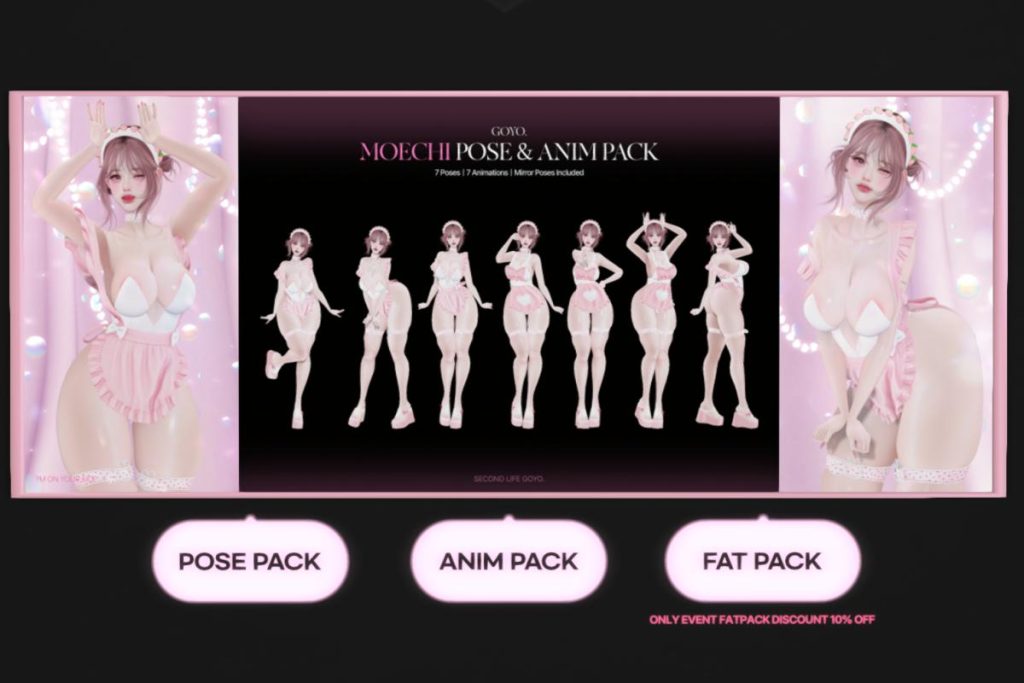 Renne Pose &amp; Anim Pack, L$ - each/L$