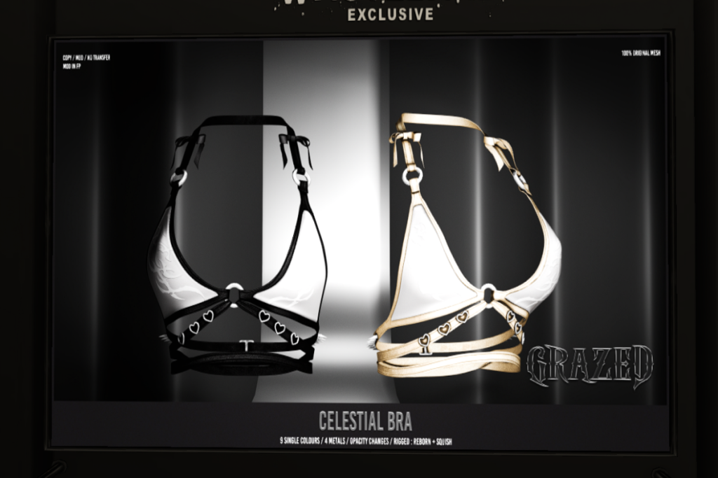 Celestial Bra - Reborn/+mods, L$299 each/L$1199 FP