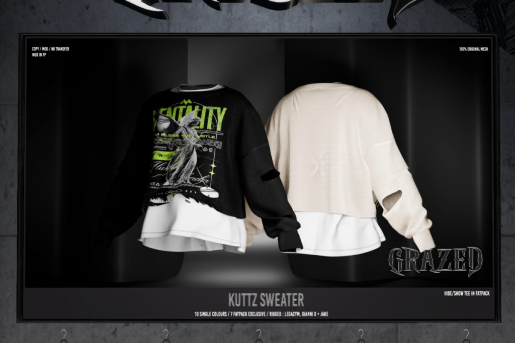 Kuttz Sweater - GianniX/Jake/Legacy, L$299 each/L$1499 FP