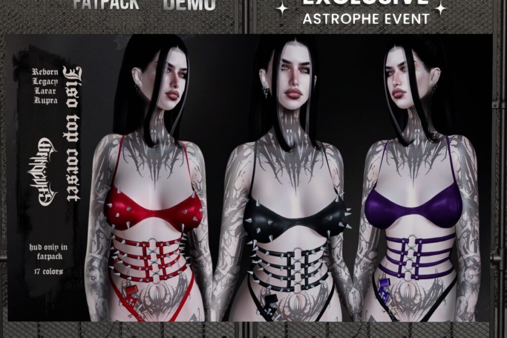 Jiso Top Corset - Inthium/Legacy/MaitreyaX/Reborn/+Mods,  L$299 each/L$699 FP