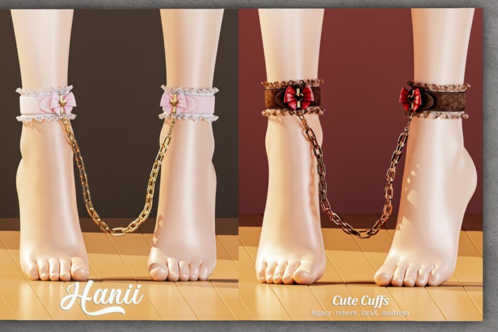 Cute Cuffs - Legacy/Maitreya/Reborn/+mods, L$299 each/L$999 FP