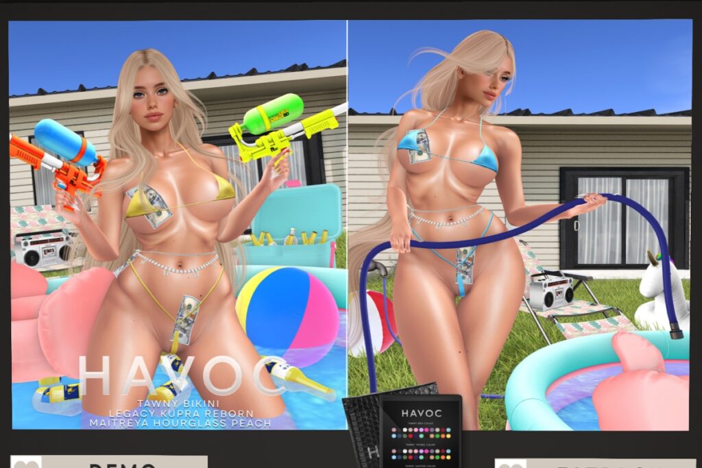 Tawny Bikini - Hourglass/Inithium/Legacy/Maitreya/Peach/Reborn, L$299 each/L$2499 FP