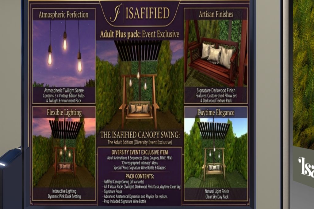 Canopy Swing &amp; Atmospheric Scene, L$1980-L$2199