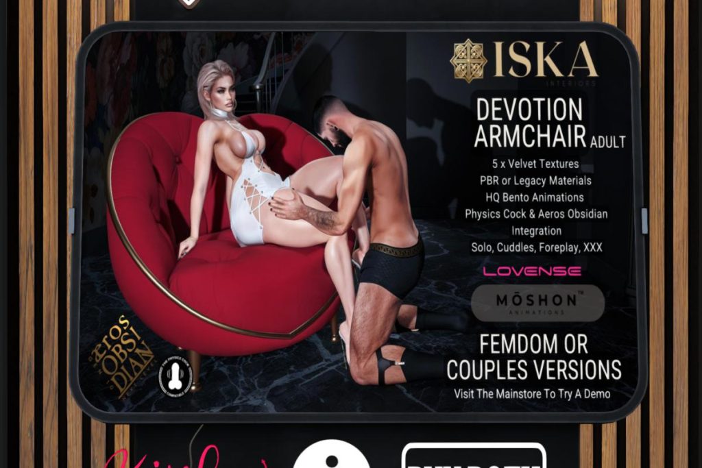 Devotion Armchair, L$1799 each/L$2799 FP