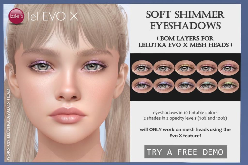 Soft Shimmer Eyeshadow - EvoX, L$199