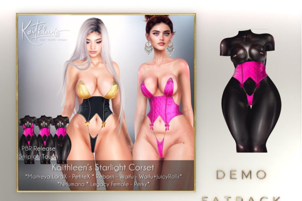 Starlight Corset - Legacy/MaitreyaX/Nhumana/Reborn/+mods, L$299 each/L$1499 FP