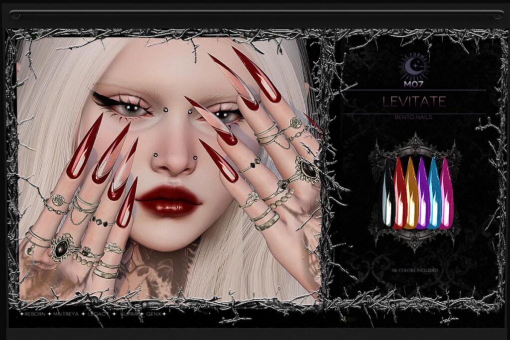 Levitate Nails - GenX/Inithium/Legacy/Maitreya/Reborn, L$220