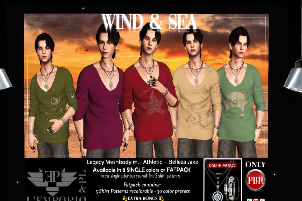 Wind &amp; Sea - Jake/Legacy/+mods, L$298 each/L$1800 FP
