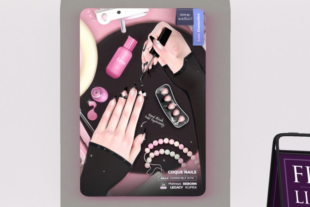 Coque Bow Nails - Inithium/Legacy/Maitreya/Reborn	<a href="http://maps.secondlife.com/secondlife/Lino/208/31/2837" target="_blank">Teleport</a>