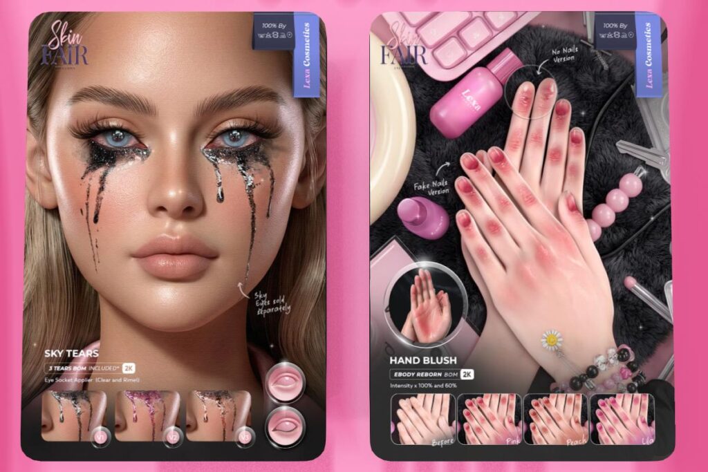 Sky Tears - EvoX, L$199 | Hand Blush, L$199 each/L$349 FP