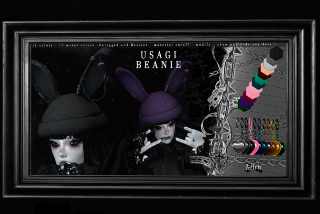 Usagi Beanie, L$199 each/L$597 FP