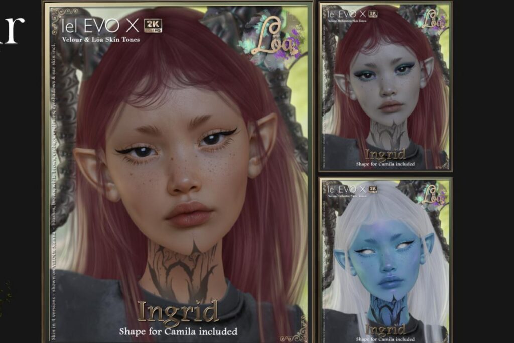 Ingred Skin - EvoX, L$799 each/L$3196 each FP