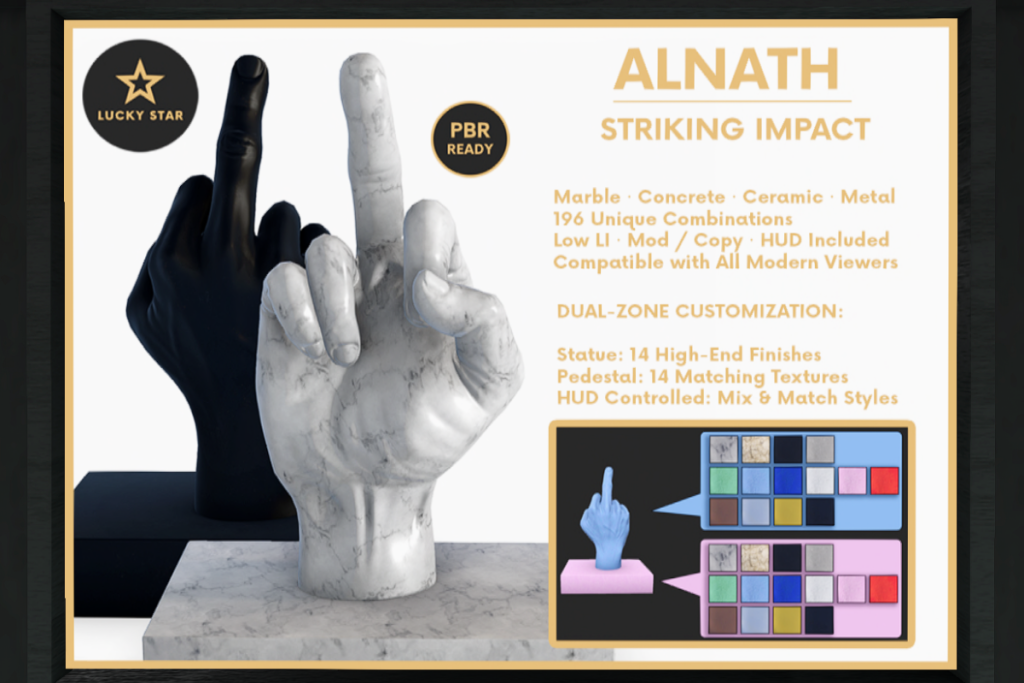 Alnath Striking Impact Statue, L$240