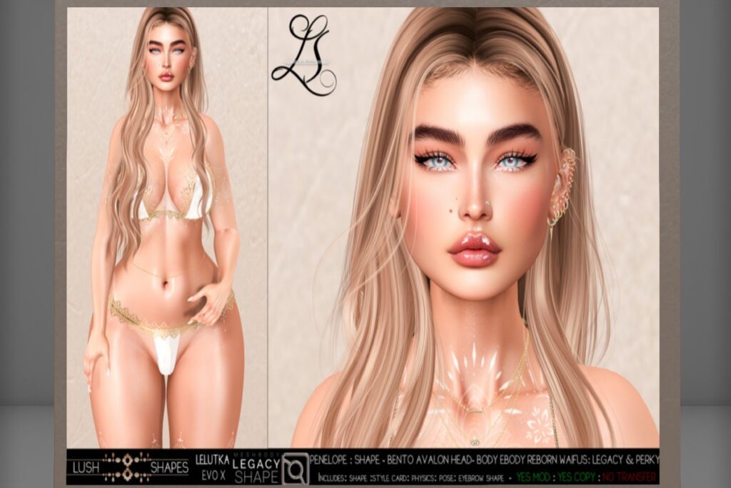 Penelope Shape - EvoX Avalon/Legacy/Reborn/+mods, L$350