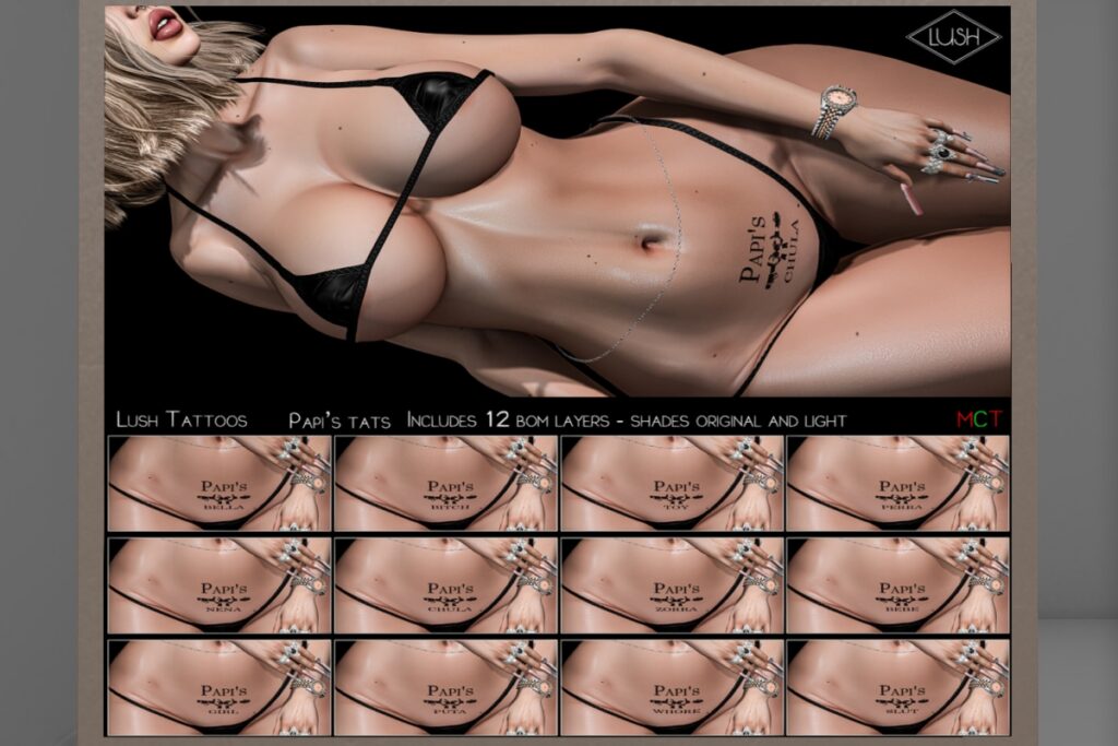 Papi's Tats - BOM, L$225