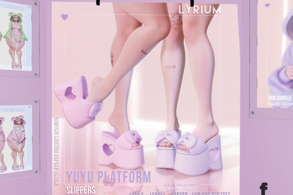 Yuyu Platform Slippers - Legacy/MaitreyaX/Reborn, L$399