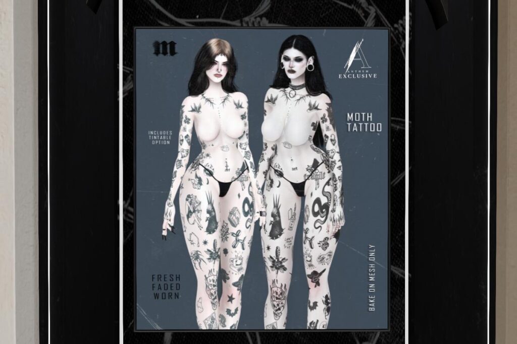 Moth Tattoo - BOM, L$320