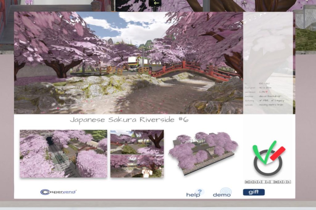 Japanese Sakura Riverside #6, L$299