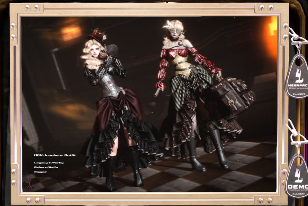 Iron Lace Outfit - Legacy/Reborn/+mods, L$228-L$298 each/L$588-L$1688 each FP/L$1751 MP