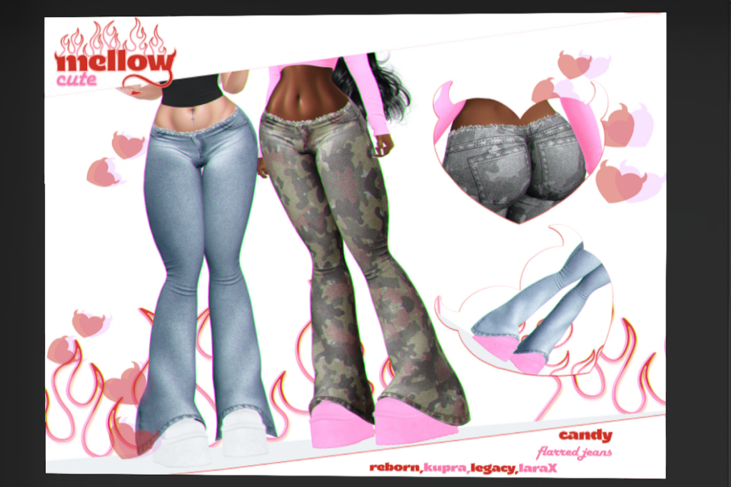 Candy Flared Jeans - Inithium/Legacy/MaitreyaX/Reborn, L$269 each/L$1199 FP