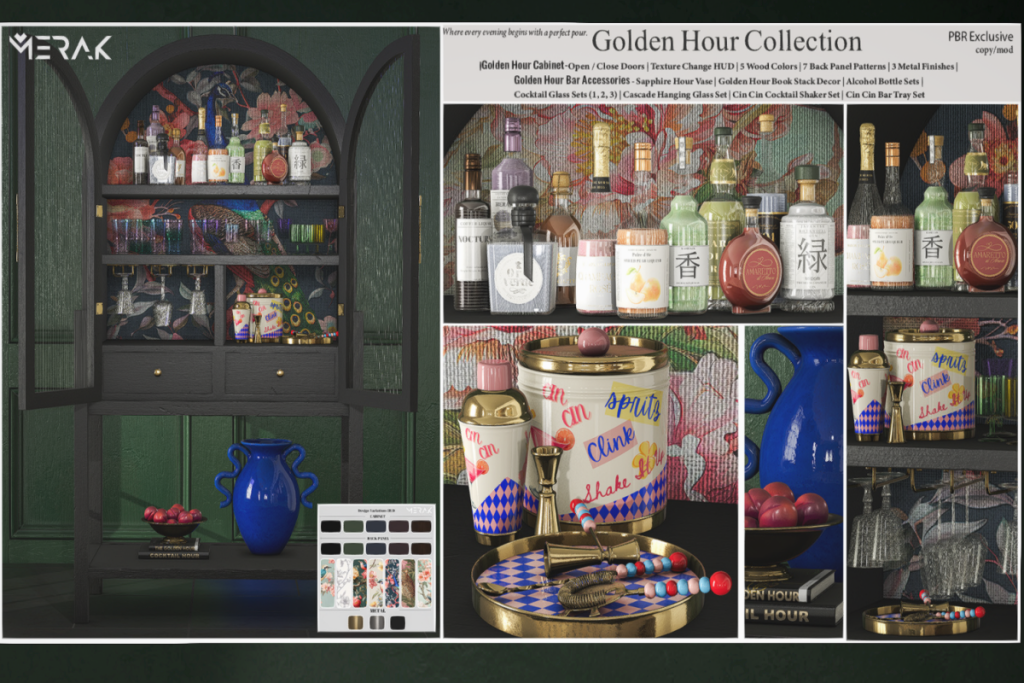 Golden Hour Collection, L$299-L$499 each