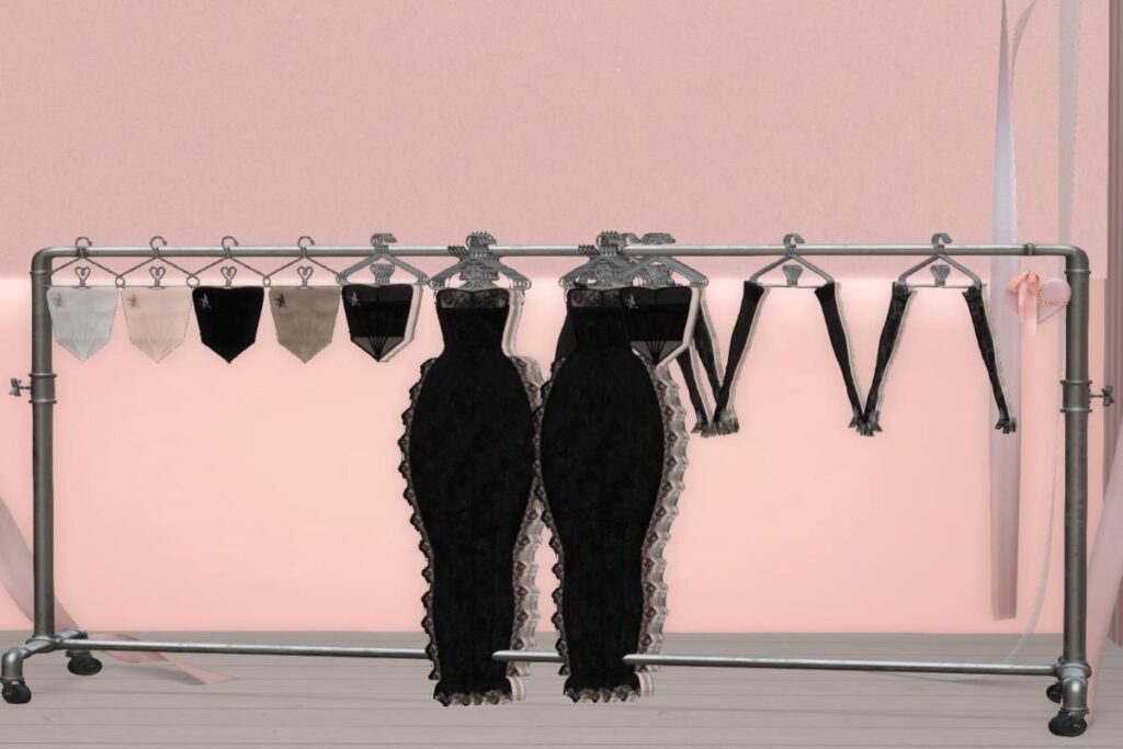 Sangrelia Corset, Fishnet Sleeves &amp; Lace Dress - Reborn , L$288 each/L$788 each FP/L$2088 MP