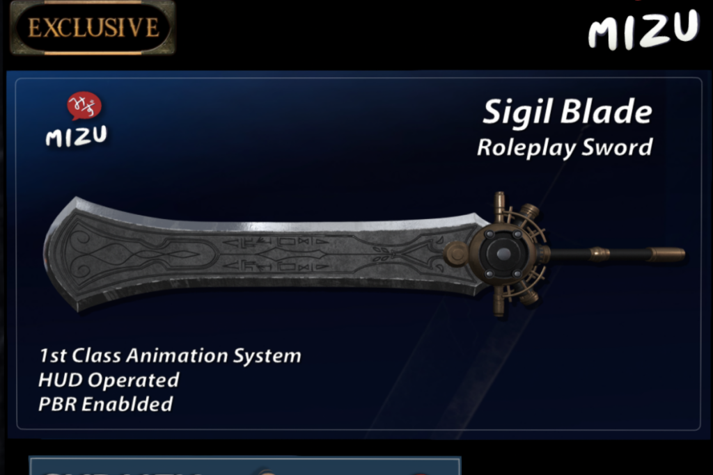 Sigil Blade Roleplay Sword, L$799