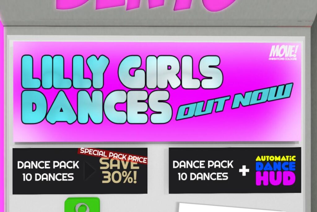 Lilly Girls Dances, L$300 each/L$2399-L$3199 each FP