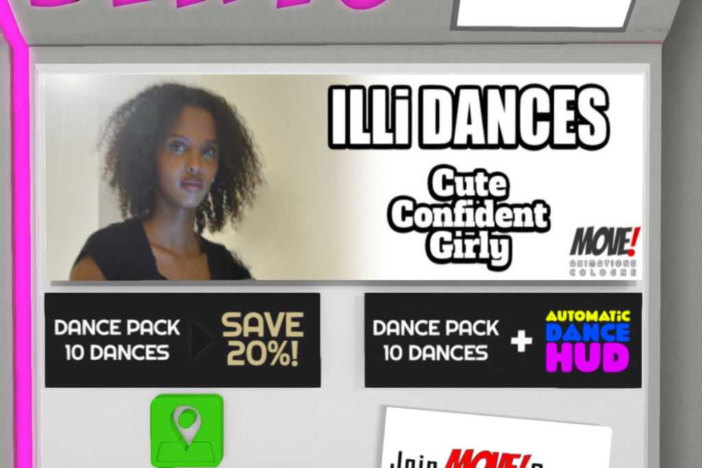 Illi Dances, L$300 each/L$2399-L$3199 each FP