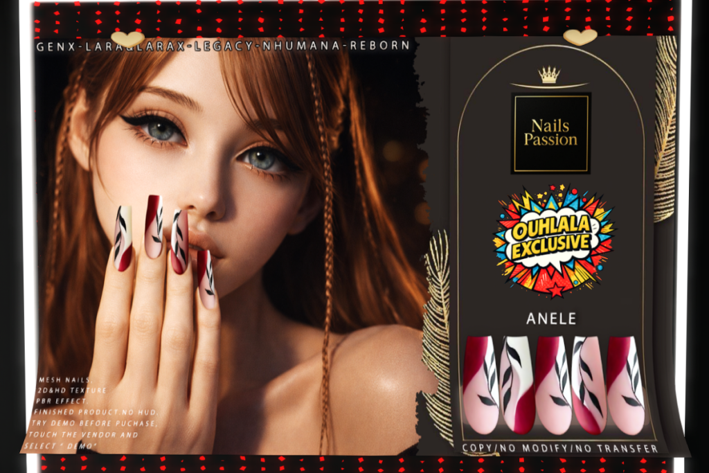 Anele Nail Set - GenX/Inithium/Legacy/MaitreyaX/Nhumana/Reborn, L$280